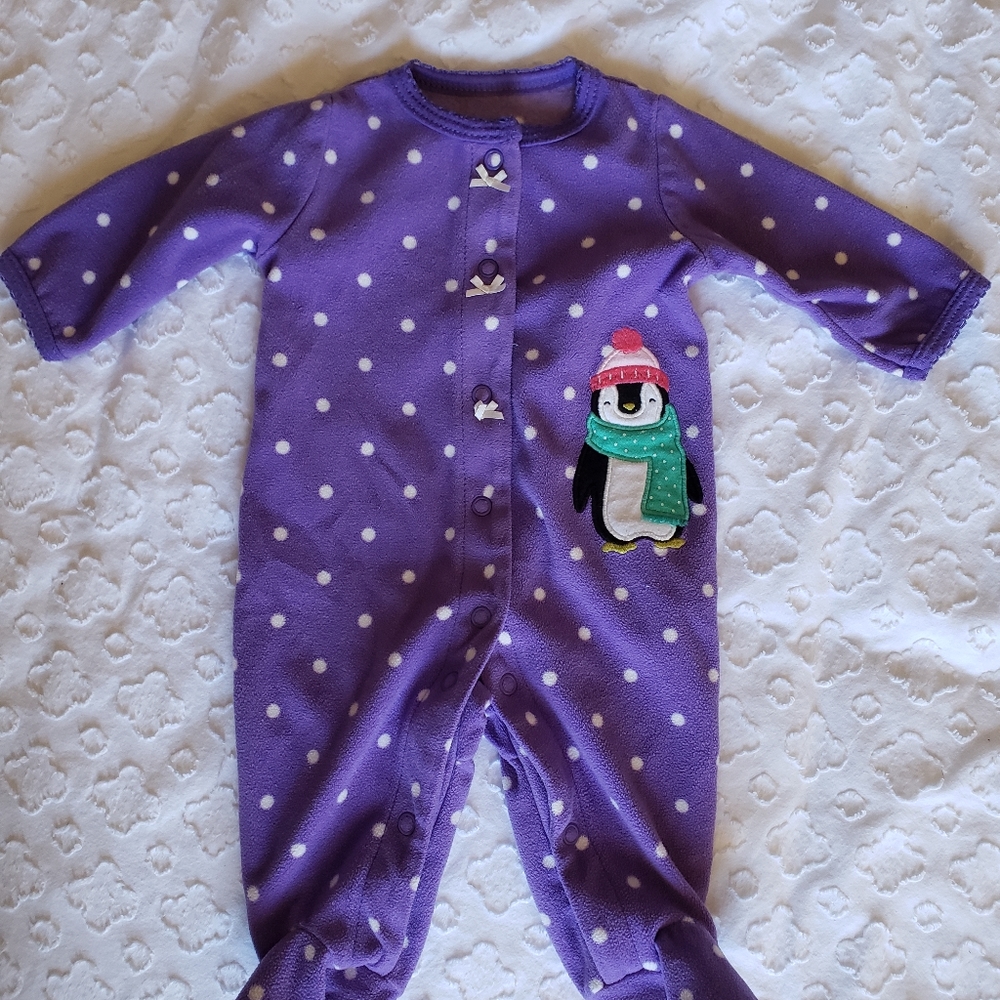 3/$20 Carter's NB Girl's Fleece Footed Sleeper